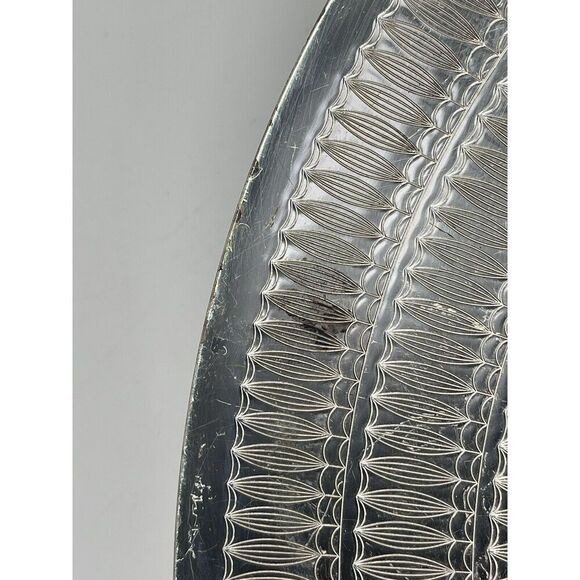 Silver Plated Bowl WMF Sigrid Kupetz Engraved Mid Century MCM Vintage 9.25” - Picture 6 of 9